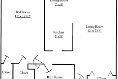 RosePointe II One-Bedroom/One-Bath Floor Plan